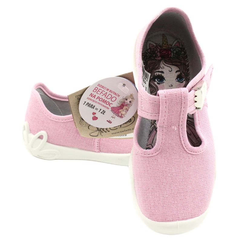 Befado children's shoes blanka pink 115X002 6 Befado children's shoes blanka pink 115X002 6