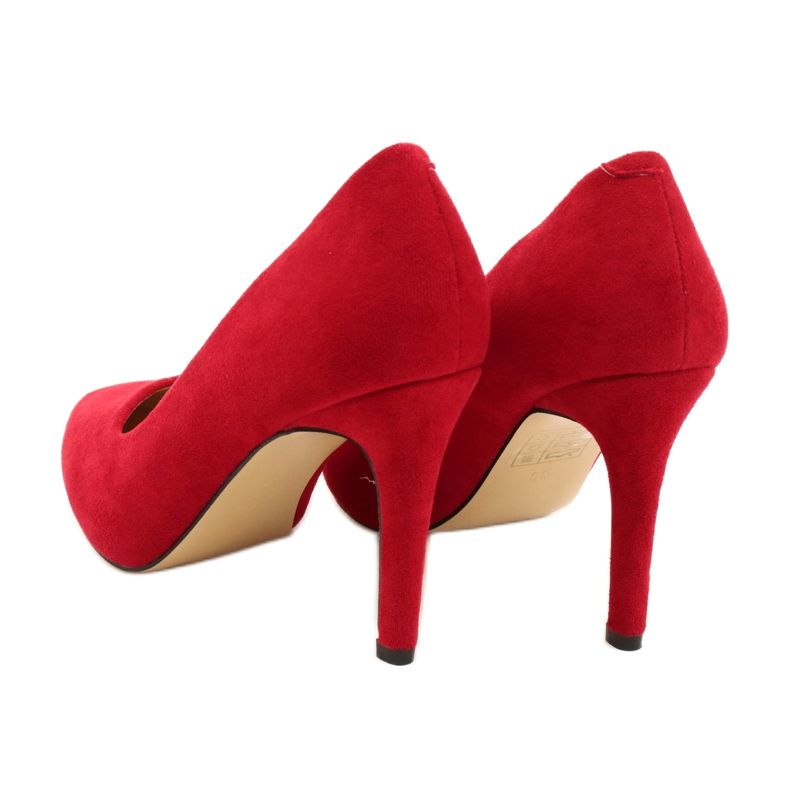 Evento Suede High Heels 9PB35-1095 Red 5