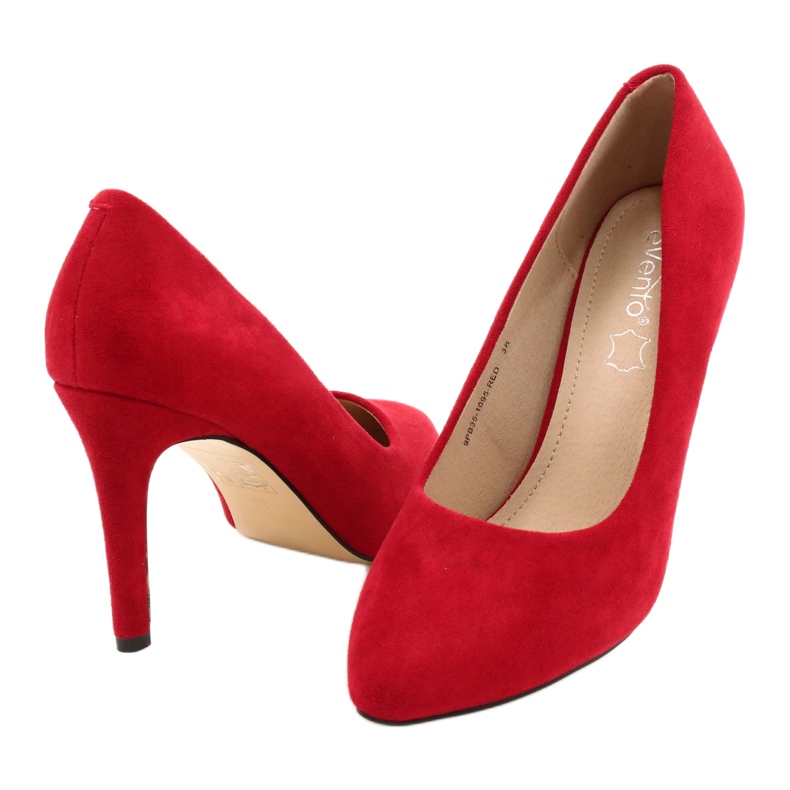 Evento Suede High Heels 9PB35-1095 Red 4
