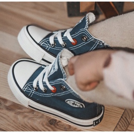 Children's High Sneakers With a zipper Big Star HH374085 Navy Blue black 2 Children's High Sneakers With a zipper Big Star HH374085 Navy Blue black 2