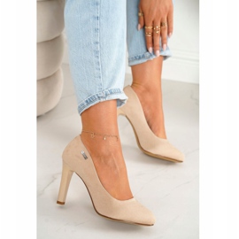 PJ1 Classic Pumps On A Bar Suede Beige Eliana 2