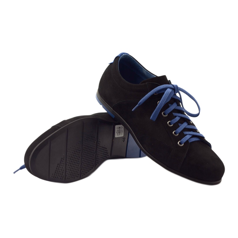 Black men's sports shoes Pilpol C191 blue 3