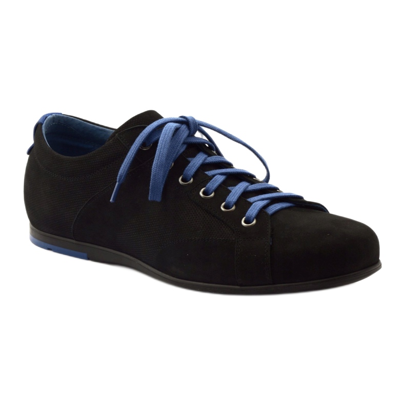 Black men's sports shoes Pilpol C191 blue 1