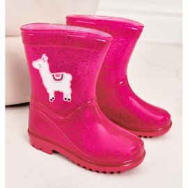 Children's Brocade Galoshes With Pink Lama 2 Children's Brocade Galoshes With Pink Lama 2