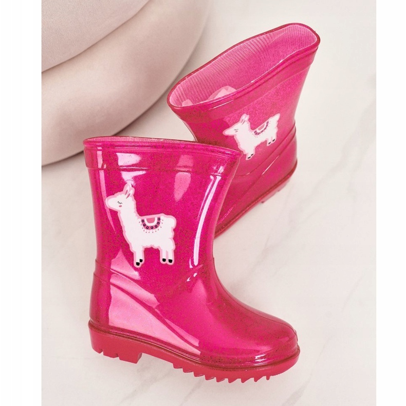 Children's Brocade Galoshes With Pink Lama 1 Children's Brocade Galoshes With Pink Lama 1