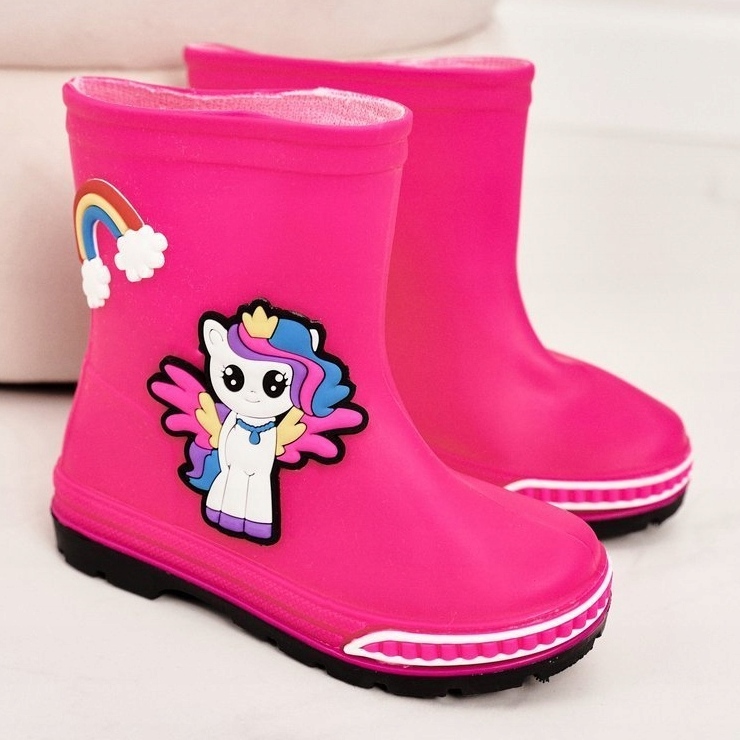 Children's Galoshes With a Fuchsia Pony pink 1