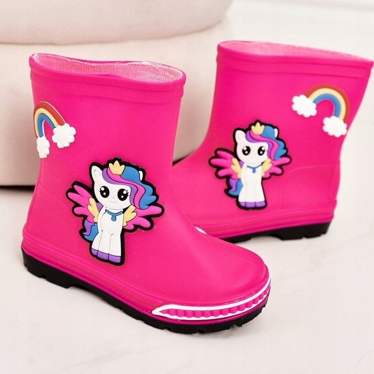Children's Galoshes With a Fuchsia Pony pink 2