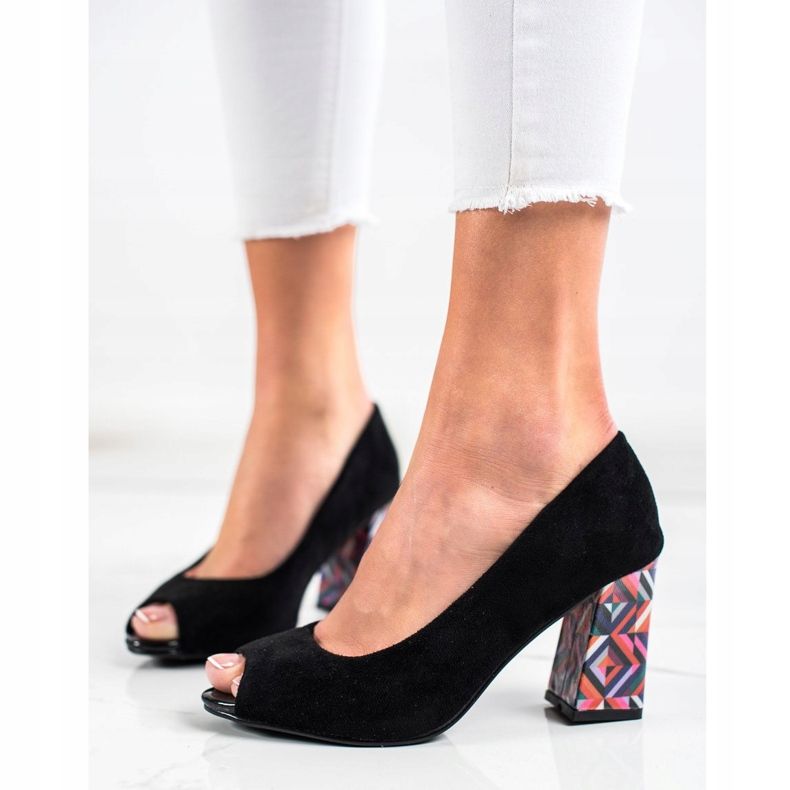 Sabatina Pumps With Patterned Heel black 2