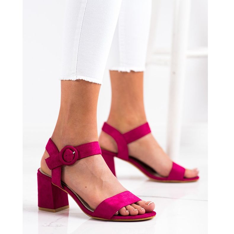 Sabatina Fuchsia Sandals With Buckle pink 2