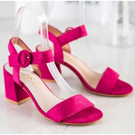 Sabatina Fuchsia Sandals With Buckle pink 1