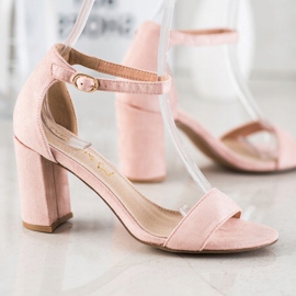 Sabatina Powder Sandals On A Bar pink 1 Sabatina Powder Sandals On A Bar pink 1