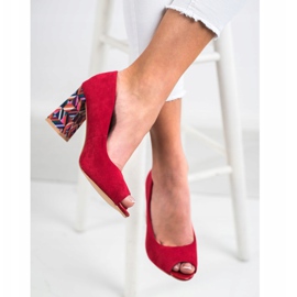 Sabatina Pumps With Patterned Heel red 2