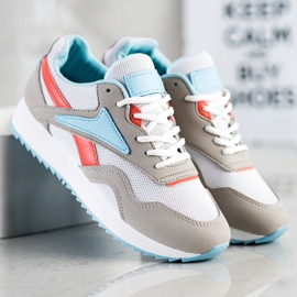 SHELOVET Sport Shoes With Mesh white blue orange grey 2