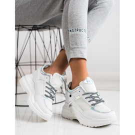 Marquiz Wedge Sneakers white silver 1