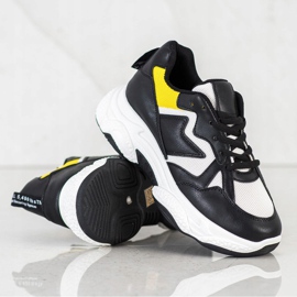 Fashion Comfortable Sneakers white black yellow 1
