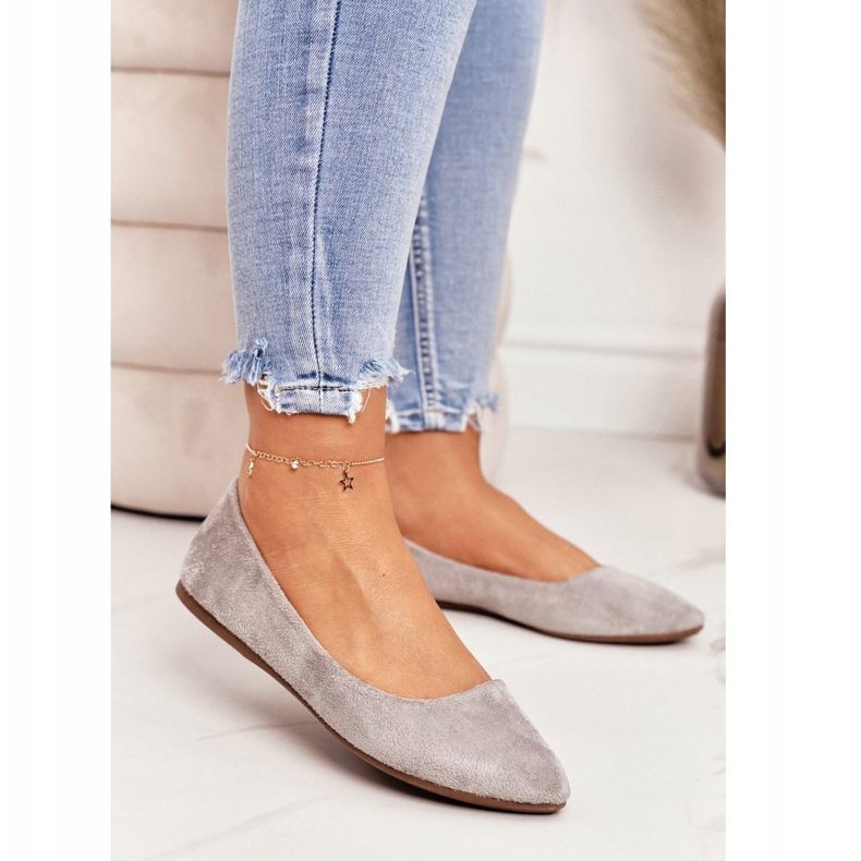 PS1 Gray Women's Ballerinas Suede Dermeno grey 2 PS1 Gray Women's Ballerinas Suede Dermeno grey 2