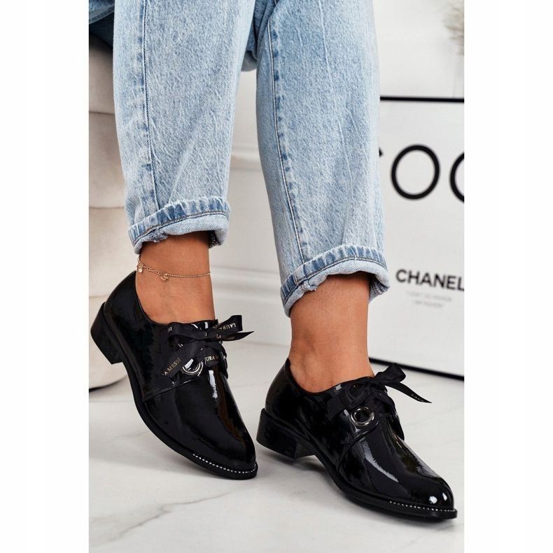 Women's lacquered shoes Laura Messi 2044 Black 1 Women's lacquered shoes Laura Messi 2044 Black 1