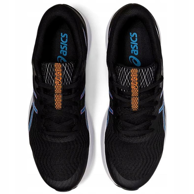 Asics Patriot 12 black and blue men's running shoes 1011A823 004 1