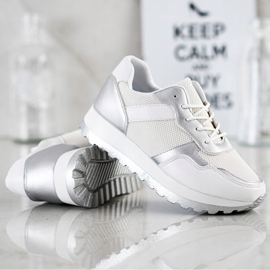 Bestelle Sneakers With Glitter Platform white silver 1