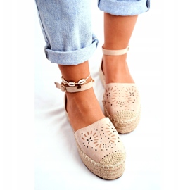 SEA Women's Espadrilles On Beige Palermo Linen Platform 4