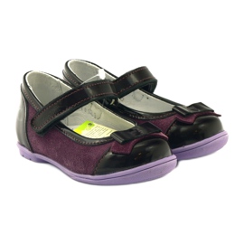 Burgundy leather ballerinas with a RenBut bow red 4 Burgundy leather ballerinas with a RenBut bow red 4