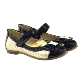 Black and gold ballerinas leather bow Ren But yellow 4 Black and gold ballerinas leather bow Ren But yellow 4