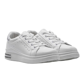 White and silver sports sneakers LDH003 grey 1