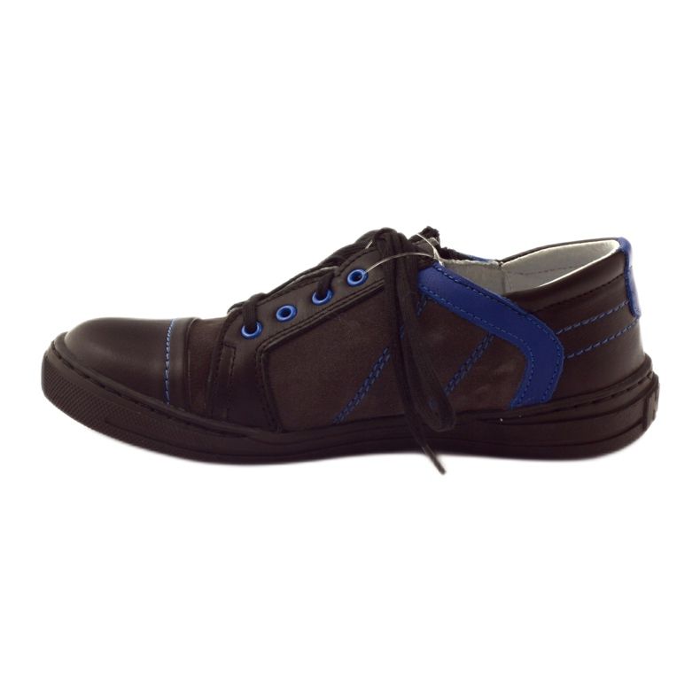 Black low shoes with a zipper Ren But 4292 blue 2
