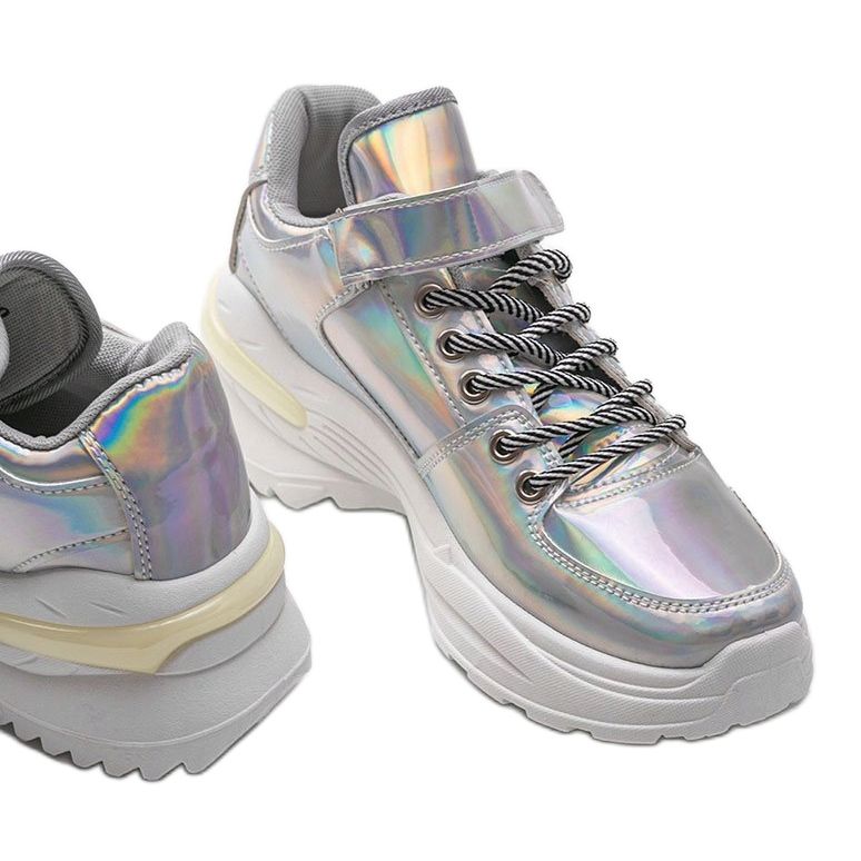 Silver Holographic Lollypop Sneakers 1