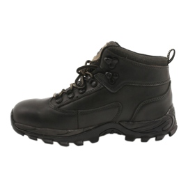 American Club Black leather winter trekking shoes TF201303005 beige 1