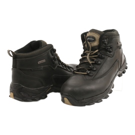 American Club Black leather winter trekking shoes TF201303005 beige 3