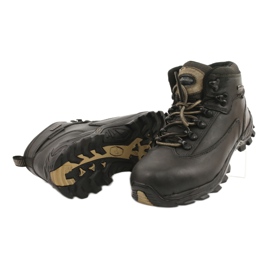 American Club Black leather winter trekking shoes TF201303005 beige 4