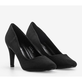 Black classic Christina eco-suede heels 1 Black classic Christina eco-suede heels 1