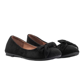 Black suede ballerinas from Ellie 1