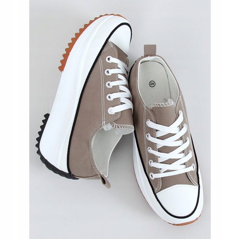 Sneakers designer sole in khaki VL137P Green 1