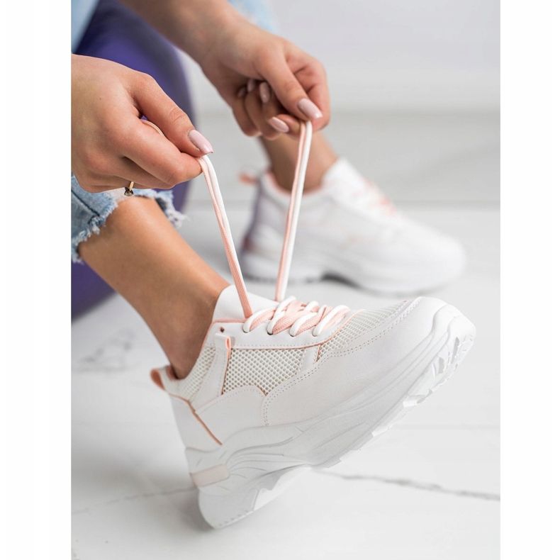 SHELOVET Comfortable White Sneakers 1 SHELOVET Comfortable White Sneakers 1