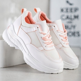 SHELOVET Comfortable White Sneakers 2