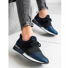 Kylie Leopard Print Slip-On Sneakers blue 1