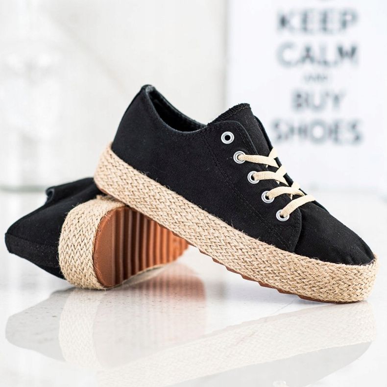 Kylie Stylish Espadrilles black 1