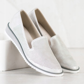 Goodin Openwork Leather Lords silver grey 2