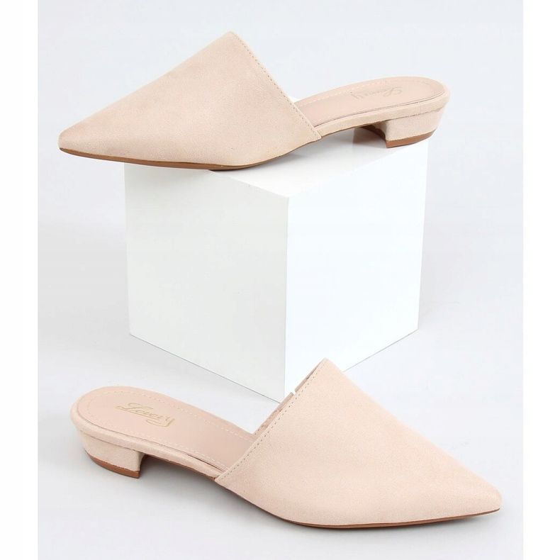 Almond beige toe slippers MM-799 Beige 1 Almond beige toe slippers MM-799 Beige 1