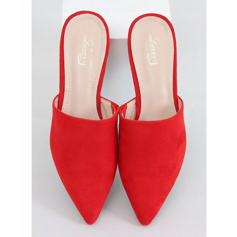 Red almond slippers MM-799 Red 1