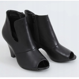 Designer boots open toe black 9380 Black 1