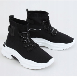 Black ankle-high sports shoes B0-676 Black 1 Black ankle-high sports shoes B0-676 Black 1