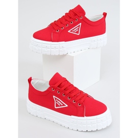 Red women's sneakers LA134 Red 1