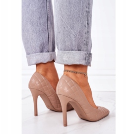 PS1 Elegant Quilted Stilettos Bright Brown Rosanna 1