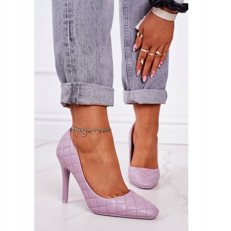 PS1 Elegant Violet Quilted Stilettos Rosanna 2