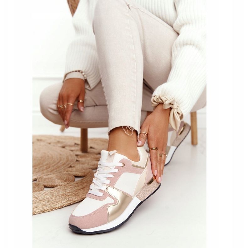 Women's Sport Shoes Sneakers Beige With Brocade Belinda multicolored 1