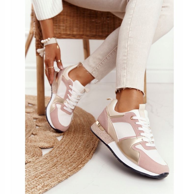 Women's Sport Shoes Sneakers Beige With Brocade Belinda multicolored 2