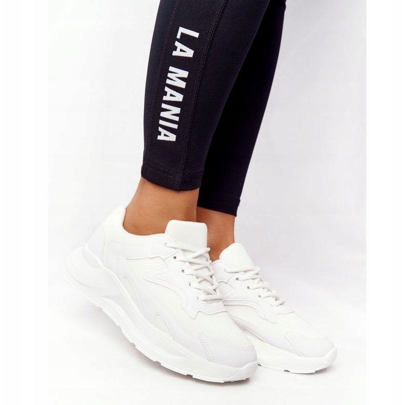 FB2 Women's Sneakers On Large Sole White Delusion 1